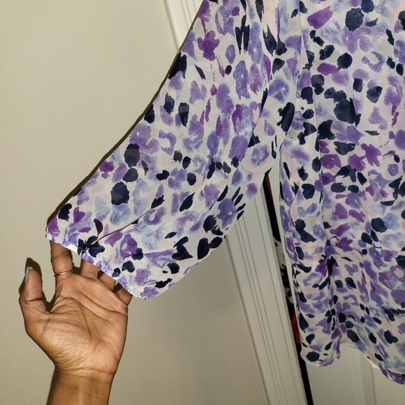 Purple Blue and Black Shades Blouse (NWOT) - Faded Glory - Picture 3 of 4